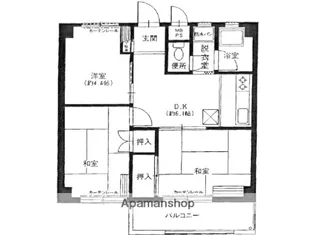 ハイネス東大島【9階】の間取り