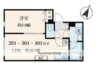 ALATO菊川【3階】の間取り