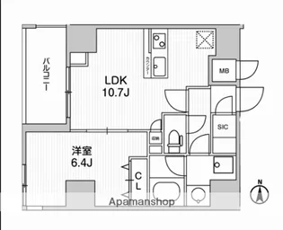 WEAVE BASE−UENO NORTH【3階】の間取り