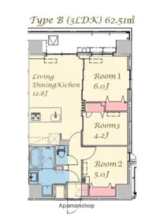 スプランディッド上野NORTH【15階】の間取り
