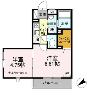 グランデヴィクトワール【2階】の間取り