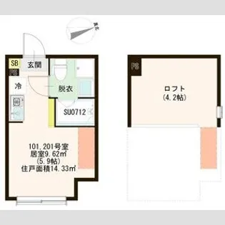 ラヴィ新小岩【1階】の間取り