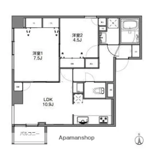 ベルフォーレ御徒町【2階】の間取り