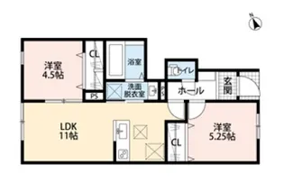 リーブルファイン足立神明【1階】の間取り
