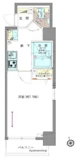リグランド浅草雷門(旧スクウェア浅草雷門)【6階】の間取り