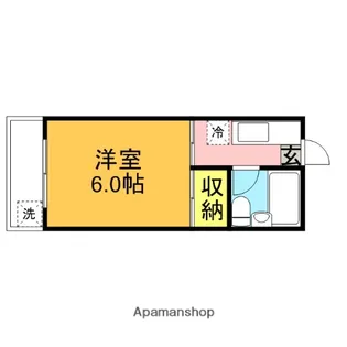 ハピネスハイツ【1階】の間取り