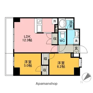 東京都北区中十条4丁目【マンション】の間取り