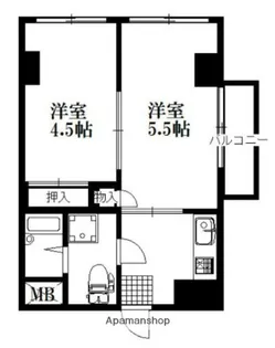 東京都杉並区松庵3丁目【マンション】の間取り