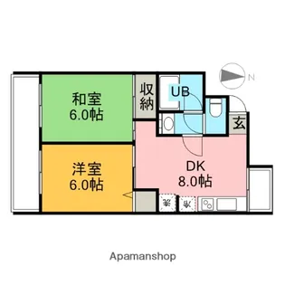 ヒルトップマンション石原【2階】の間取り