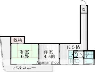 ハイツ伊那【3階】の間取り