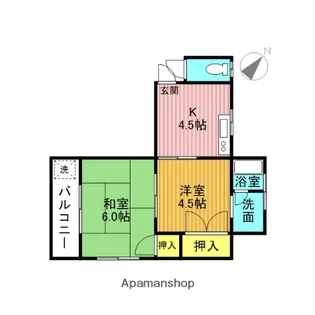 中村マンション【4階】の間取り