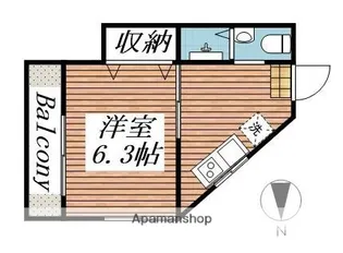 三軒茶屋マンション【3階】の間取り