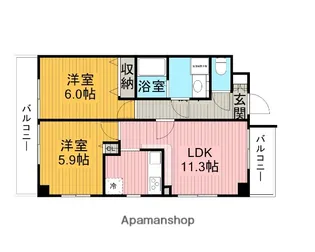 東京都北区浮間4丁目【マンション】の間取り