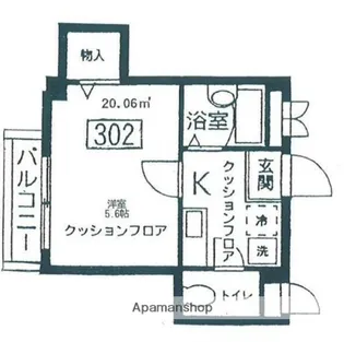 プラスクレール【3階】の間取り