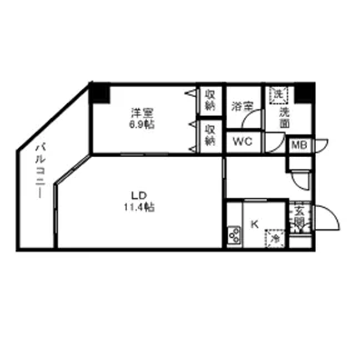 メインステージ王子【13階】の間取り
