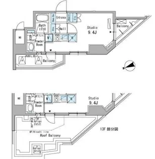 パークアクシス駒込【13階】の間取り