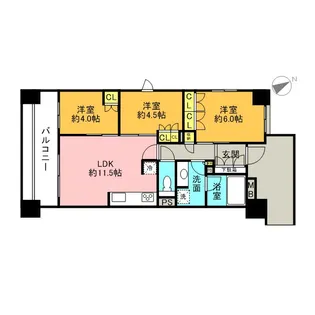 パークアクシス大塚【12階】の間取り