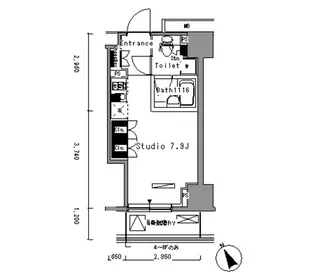 パークアクシス新板橋ウエスト【7階】の間取り