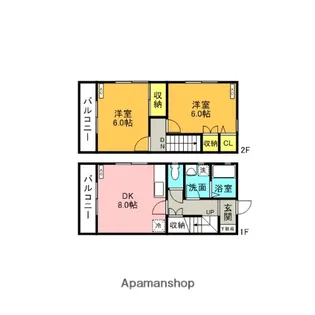サンパルコート【1階】の間取り