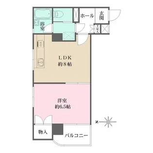 モンパールオキツモ【8階】の間取り