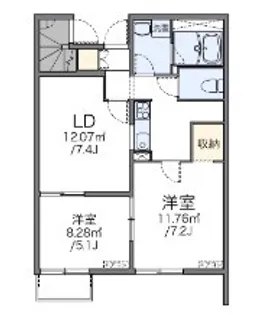レオネクストウェルフェアー【1階】の間取り