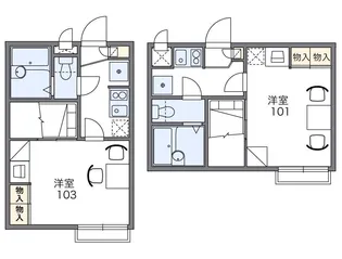 レオパレスSYAM【2階】の間取り