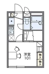 レオパレスエムエスケイⅡ【201号室】の間取り