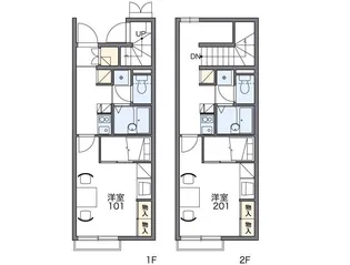 レオパレス代田橋【1階】の間取り