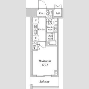 プラウドフラット神楽坂Ⅱ【2階】の間取り