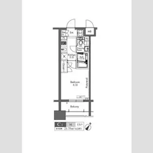 プラウドフラット三軒茶屋【10階】の間取り