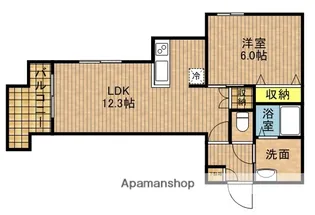 アムール王子神谷【3階】の間取り
