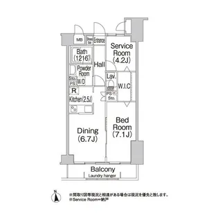 コンフォリア赤羽岩淵【6階】の間取り