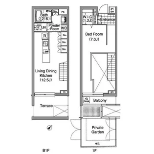 コンフォリア早稲田【1階】の間取り