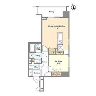 コンフォリア西早稲田【4階】の間取り