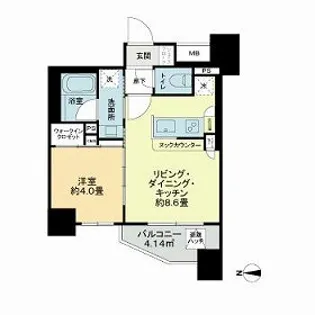 エクセレントシティ荻窪【11階】の間取り