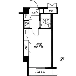 パークサイドフラット三茶【1階】の間取り