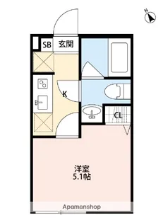 BRIGHT CHITOSE FUNABASHI【1階】の間取り