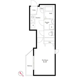 ルクス板橋【4階】の間取り
