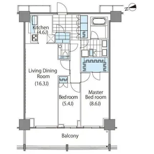 コンフォリア新宿イーストサイドタワー【25階】の間取り