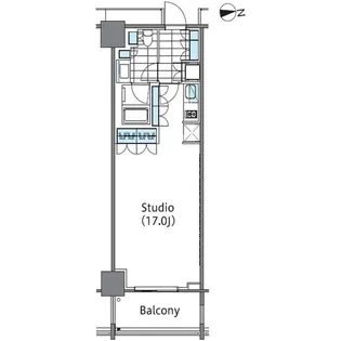 コンフォリア新宿イーストサイドタワー【14階】の間取り