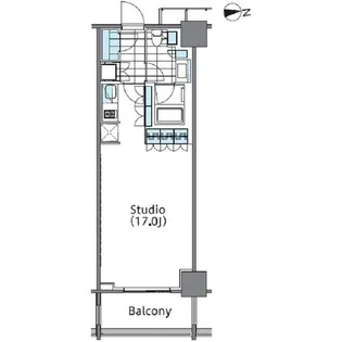 コンフォリア新宿イーストサイドタワー【16階】の間取り