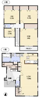 東京都世田谷区上北沢3丁目【一戸建】の間取り