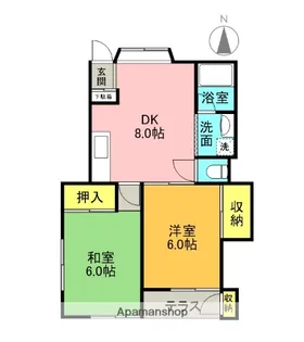 コーポチェリー【1階】の間取り