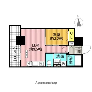 レジェンダリーガーデン赤羽ウェストビュー【9階】の間取り