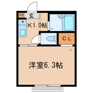 メゾン・ド・ヴェル【2階】の間取り