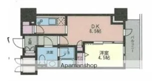 ドゥーエ幡ヶ谷【17階】の間取り
