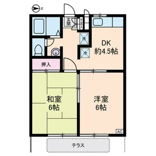 エステートロイヤル8号棟【1階】の間取り