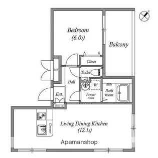 LEGALAND都立大学Ⅱ【4階】の間取り