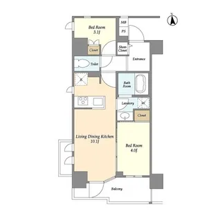 アプリーレ東中野【7階】の間取り