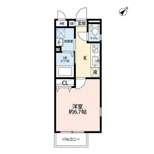 アムールシュシュ【2階】の間取り